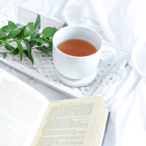 Tea and a book in bed