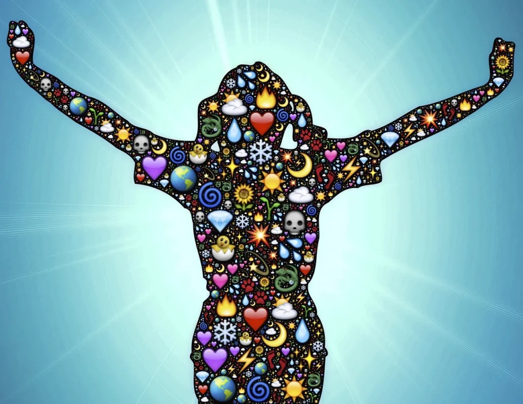 Woman celebrate in graphic form